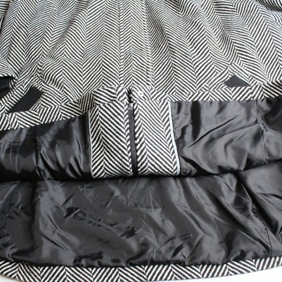 Details Intl Women's Winter Coat Plus Size 3X Wool Hooded Herringbone - Picture 6 of 9